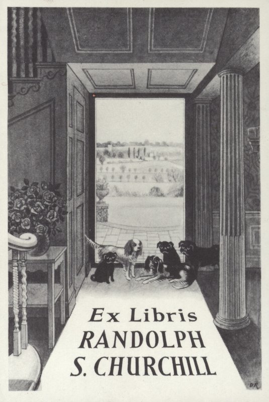 Eks Libris Randolph S Churchill af English School