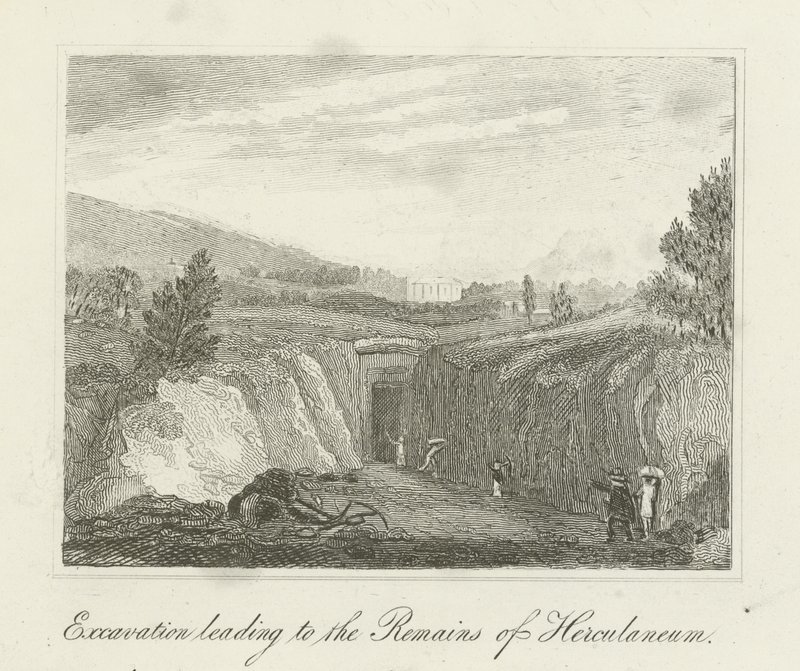 Udgravning, der fører til resterne af Herculaneum af English School