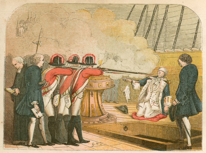 Henrettelse af Admiral Byng af English School