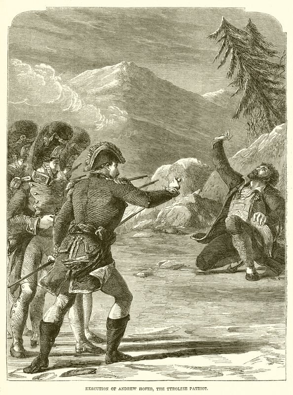 Henrettelse af Andrew Hoffer, The Tyrolese Patriot af English School