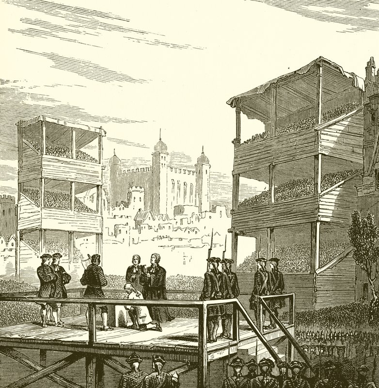 Henrettelse af Lord of Lord Derwentwater på Tower Hill, 1716 af English School