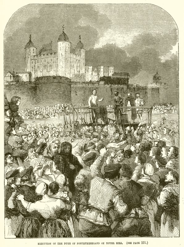 Henrettelse af hertugen af Northumberland på Tower Hill af English School