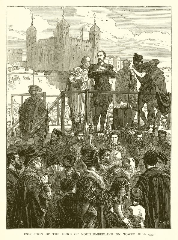 Henrettelse af hertugen af Northumberland på Tower Hill, 1553 af English School