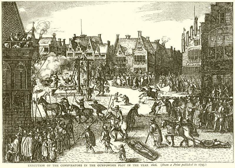 Henrettelse af de sammensvorne i Krudtplanen i år 1606 af English School