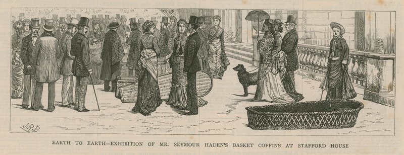 Udstilling af hr. Seymour Hadens kurvkiste i Stafford House af English School