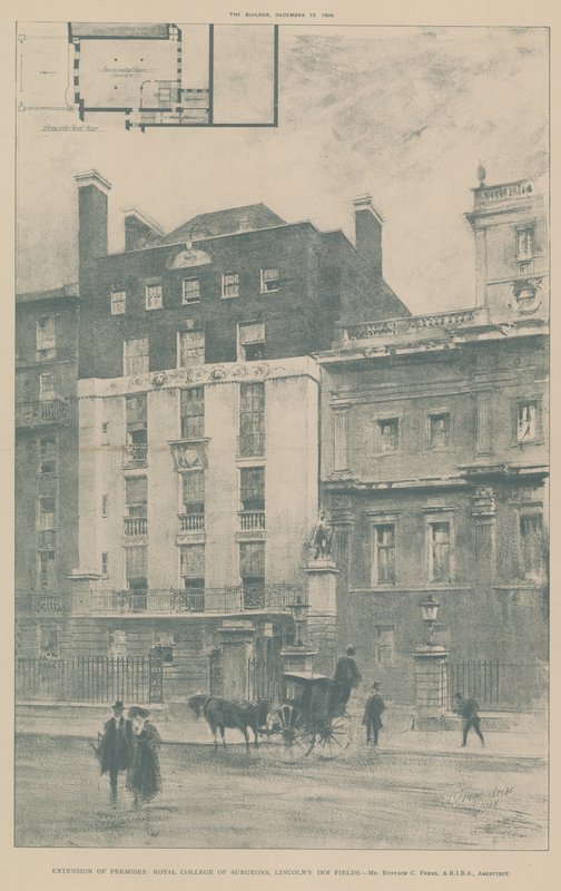 Tilbygning til Royal College of Surgeons lokaler, Lincolns Inn Fields af English School