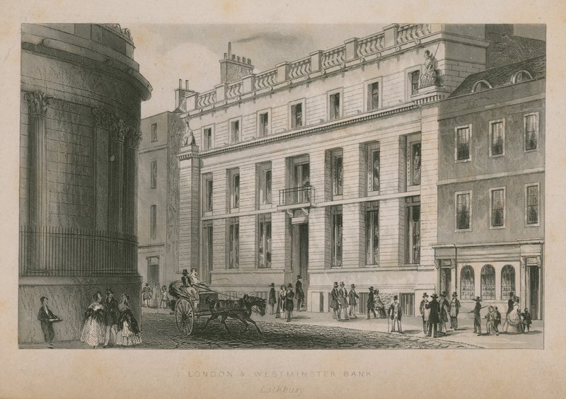 Ydersiden af London og Westminster Bank af English School