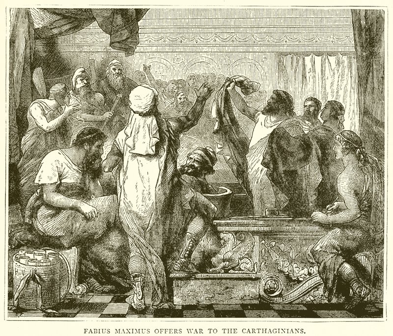 Fabius Maximus tilbyder krig til karthagerne af English School