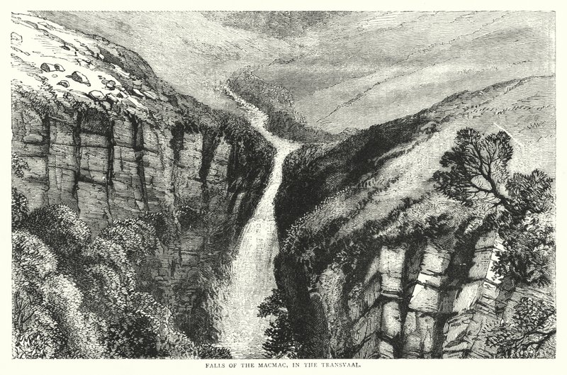 Falls of the Macmac, i Transvaal (gravering) af English School