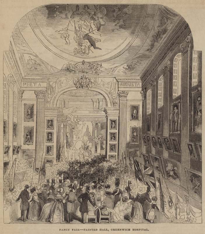 Fancy Fair, Painted Hall, Greenwich Hospital (gravering) af English School