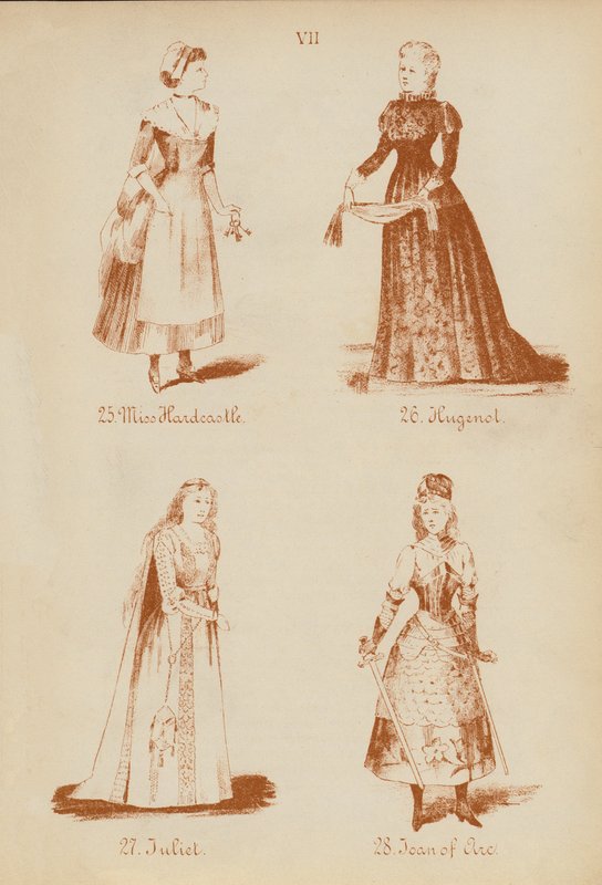 Udklædningstøj: Miss Hardcastle, Hugenol, Julie, Jeanne d