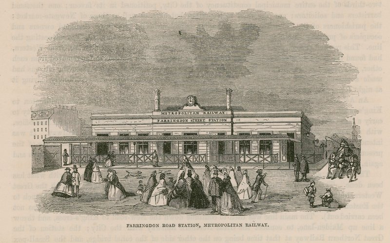 Farringdon Road station på Metropolitan Railway af English School