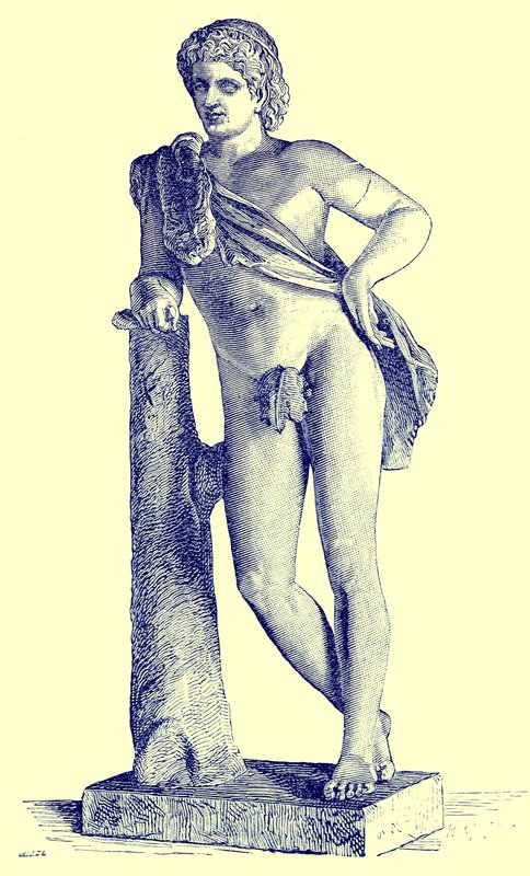 Faun of Praxiteles, illustration fra History of Rome af Victor Duruy, udgivet 1884 (digitalt forbedret billede) af English School