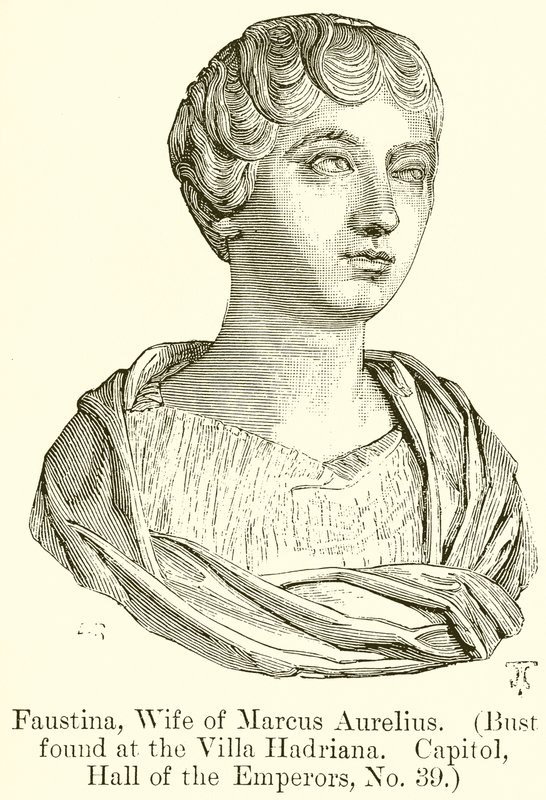 Faustina, kone til Marcus Aurelius. (Byste fundet i Villa Hadriana. Capitol, Kejsernes Hall, nr. 39) af English School