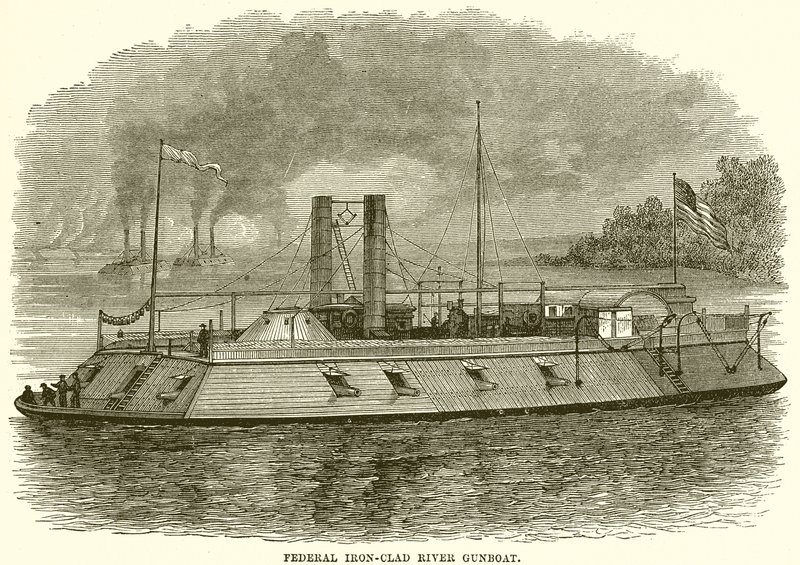 Federal Iron-Clad River Gunboat af English School