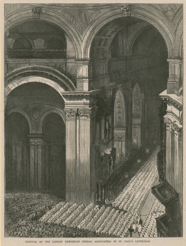 Festival for London Gregorian Choral Association i St Pauls Cathedral af English School
