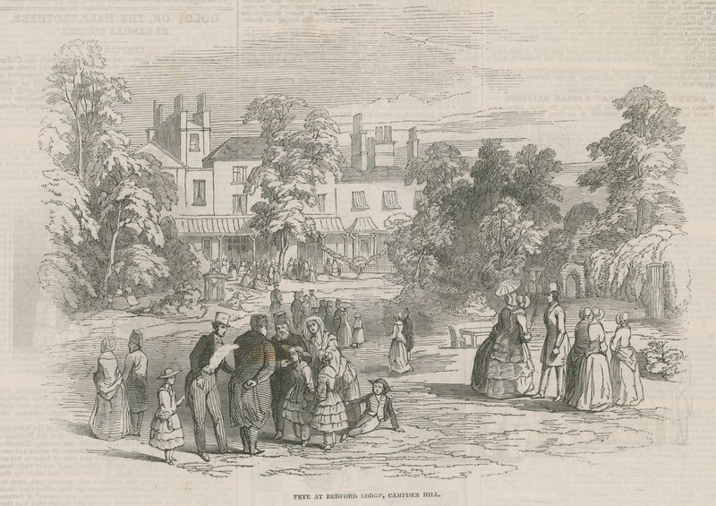 Fest på Bedford Lodge, Campden Hill, London af English School