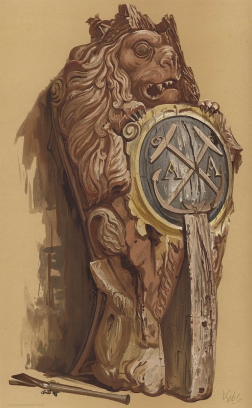 Figur-hoved af "Vryheid" fanget ved Camperdown (chromolitho) af English School