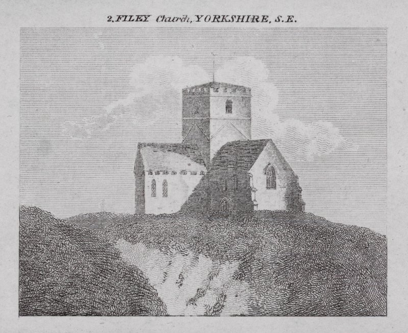 Filey Church, Yorkshire, SE (gravering) af English School