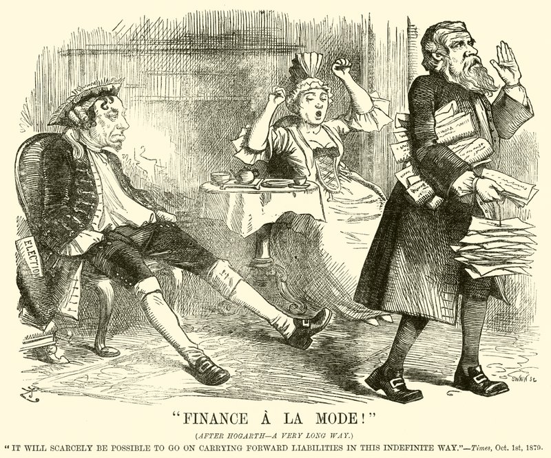 "Finans A La Mode!" (gravering) af English School