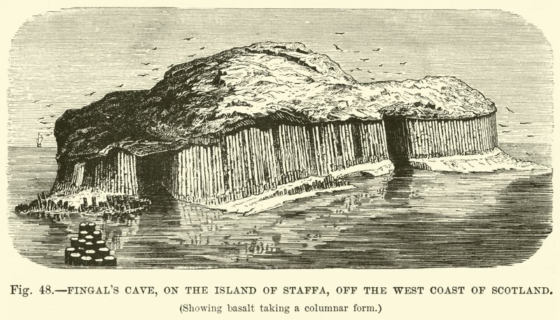 Fingals Cave, on the Island of Staffa, off the west coast of Scotland  af English School