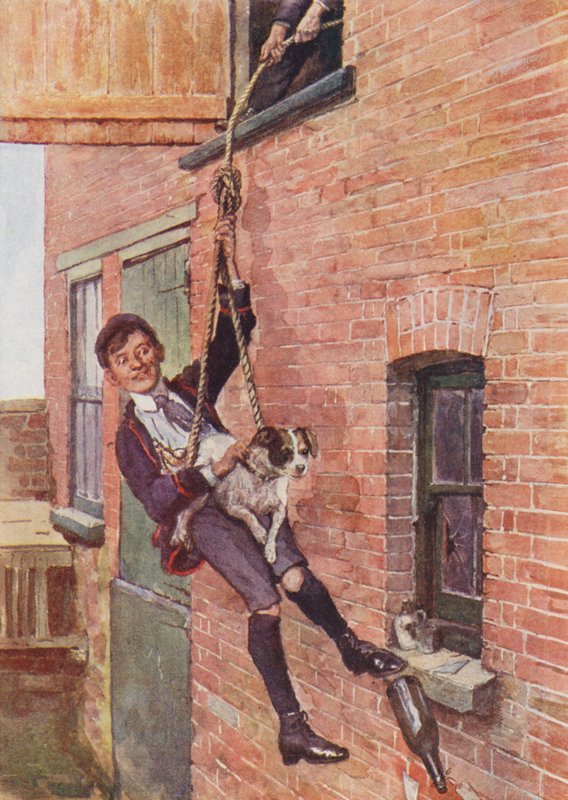 Brandøvelse (farve litho) af English School