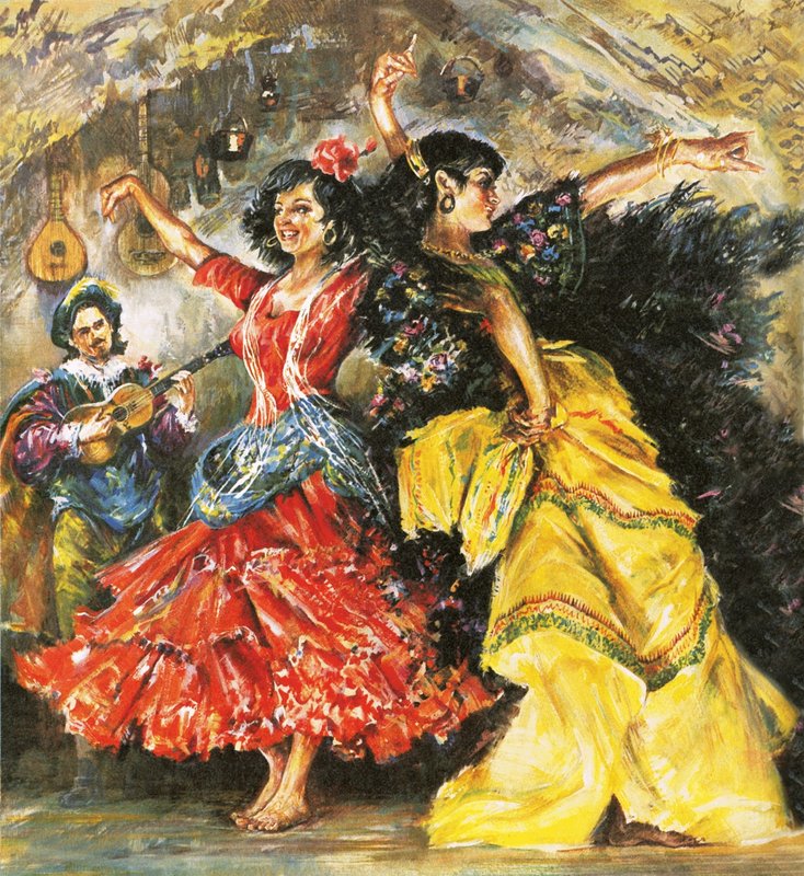Flamenco dansere af English School