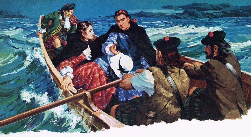 Flora Macdonald fører Young Pretender i sikkerhed af English School