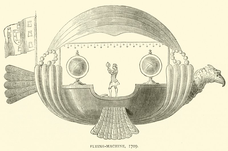 Flyvemaskine, 1709 af English School