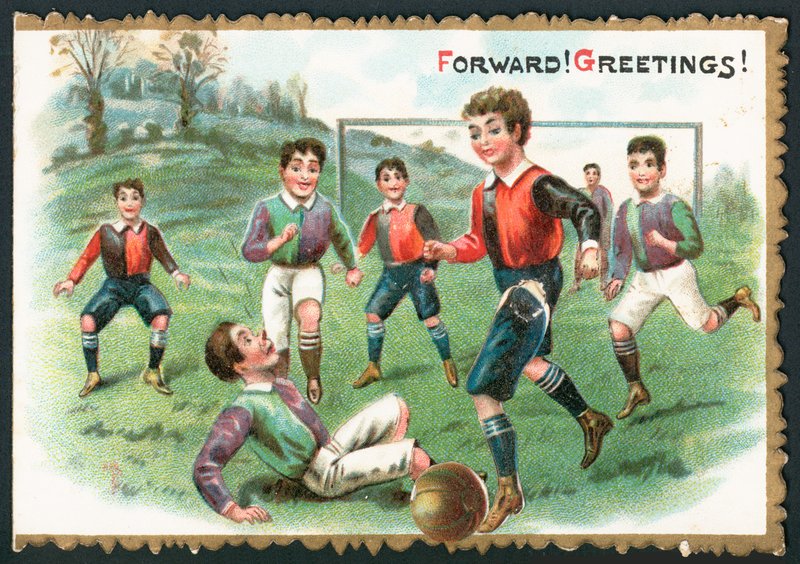 Fodboldkamp (Frem! Hilsen!), Julekort af English School