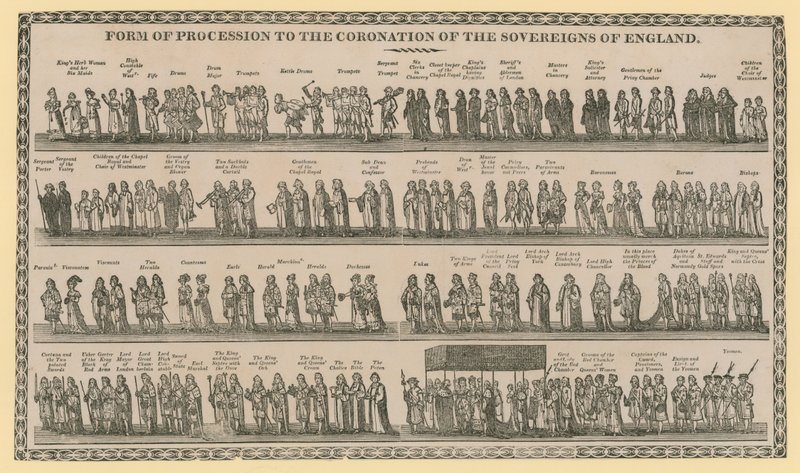 Form for procession til kroningen af Englands suveræner af English School