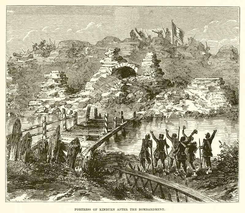 Fortress of Kinburn efter bombardementet af English School