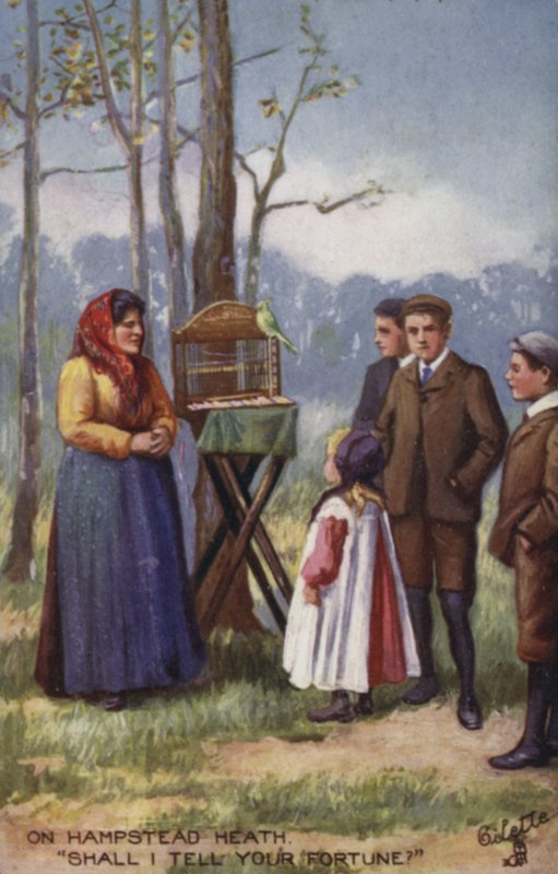 Fortune Teller på Hampstead Heath af English School