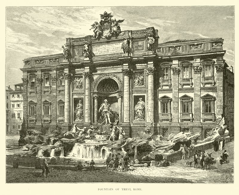 Trevi-fontænen, Rom af English School
