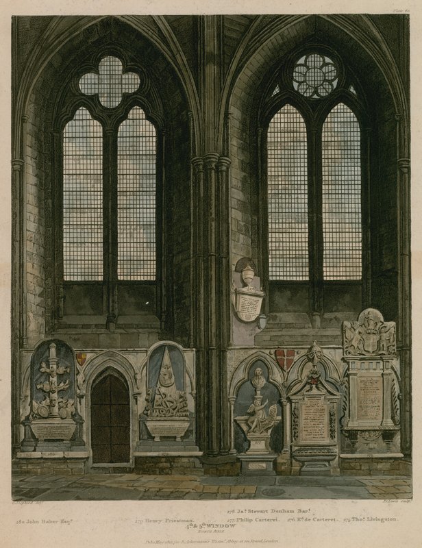 Fjerde og femte vindue, North Aisle, Westminster Abbey, London af English School