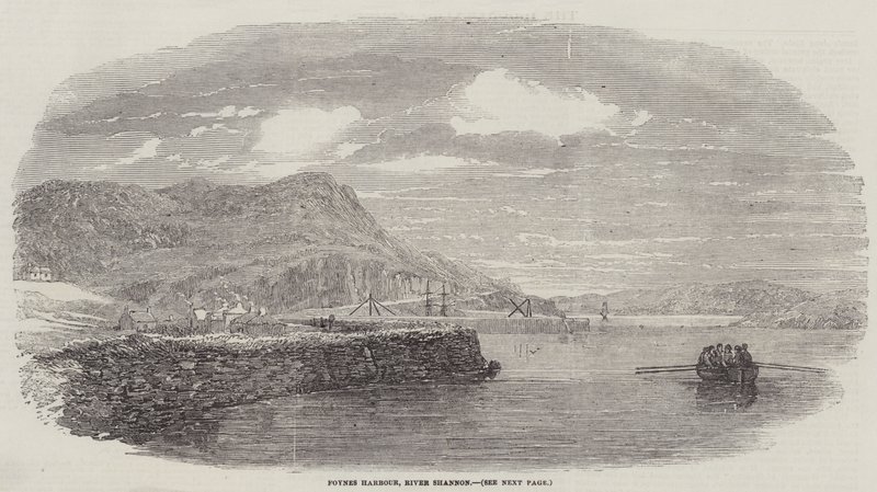 Foynes Havn, River Shannon (gravering) af English School