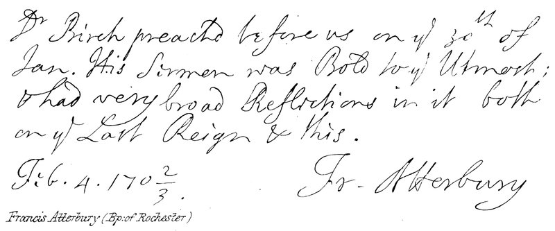 Francis Atterbury (Bp: af Rochester) af English School