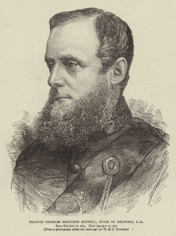 Francis Charles Hastings Russell, hertug af Bedford, KG (gravering) af English School
