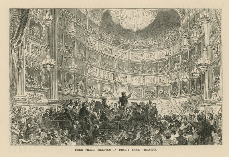 Frihandelsmøde i Drury Lane Theatre af English School