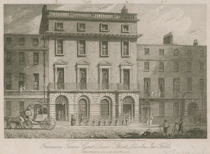 Freemasons Tavern, Great Duncan Street, Lincolns Inn Fields, London af English School