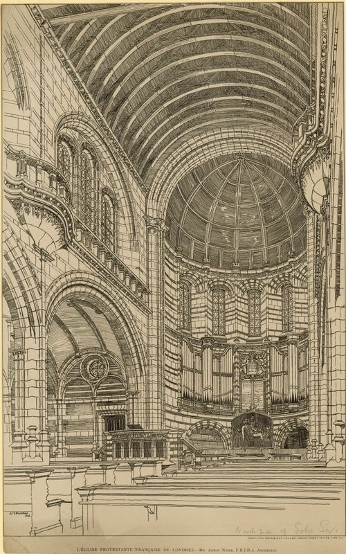 Den franske protestantiske kirke i London af English School
