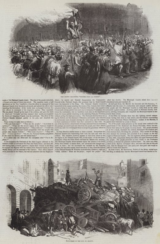 Den franske revolution i 1848 (gravering) af English School