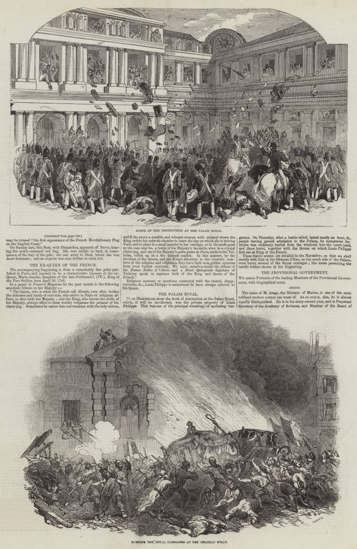 Den franske revolution i 1848 (gravering) af English School