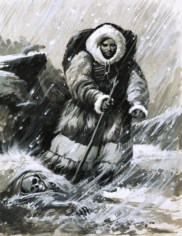Friar John marcherer gennem den blændende sne af English School