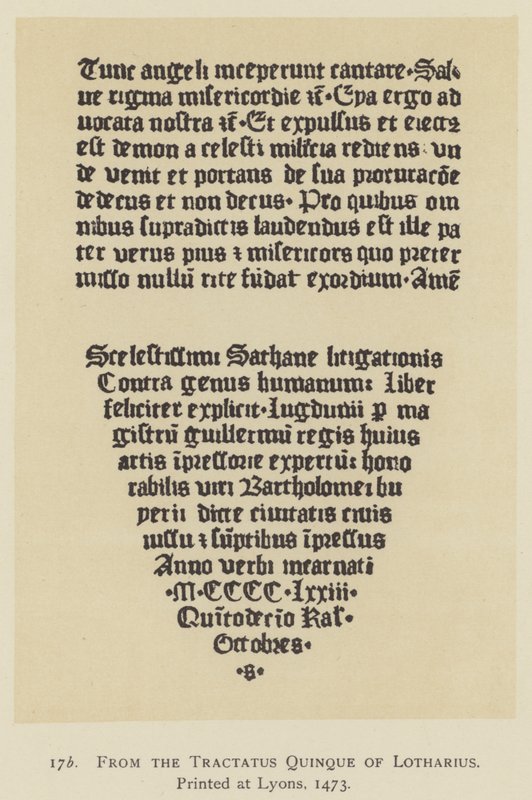 Fra Tractatus Quinque af Lotharius, trykt i Lyon af English School