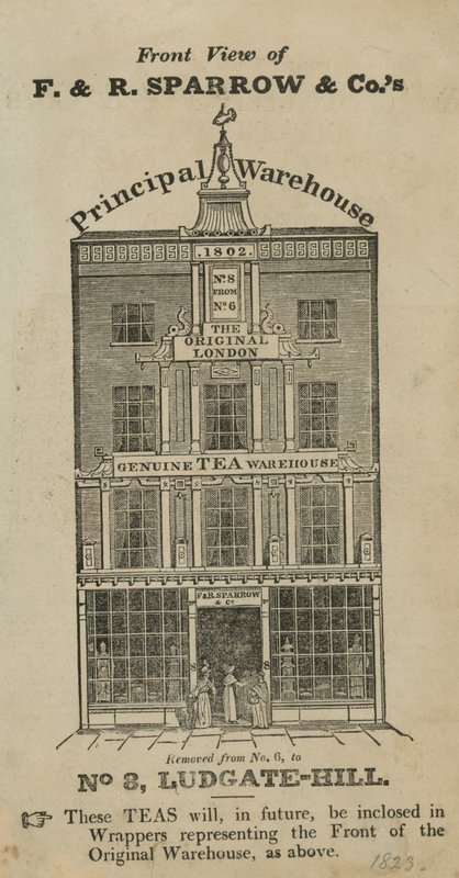 Forfra af Fred & Robert Sparrow & Cos lager i Ludgate Hill af English School