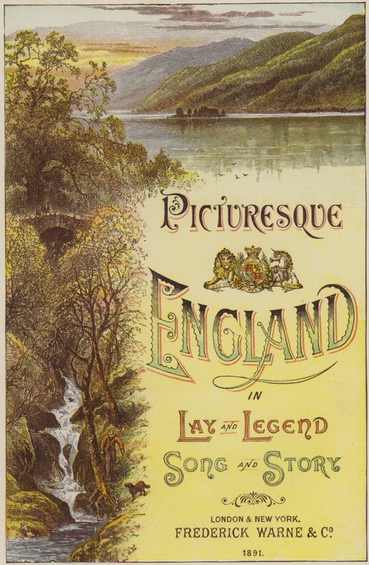 Frontispice for maleriske England af L Valentine (farvet gravering) af English School