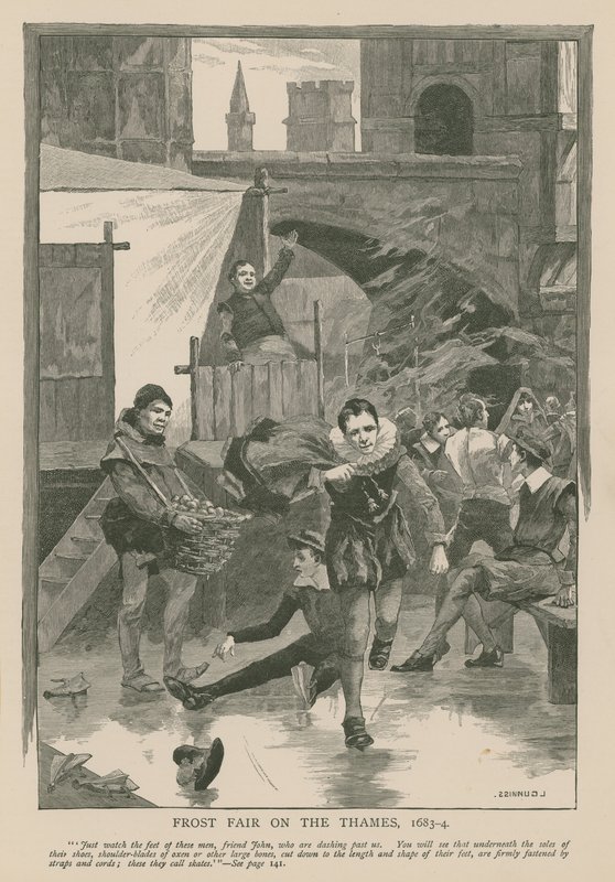 Frostmesse ved Themsen, 1683-84 af English School