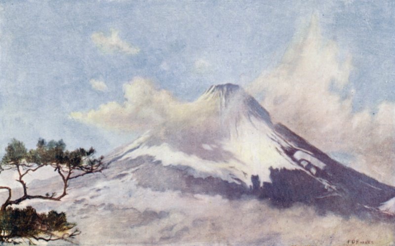 Fujisan, det "hellige bjerg" (farve litho) af English School