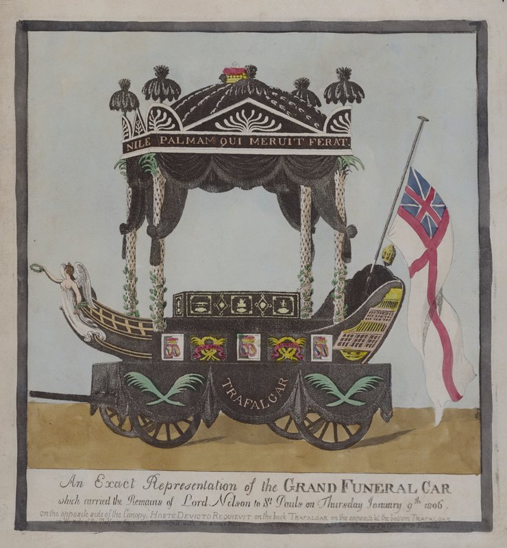 Begravelsesvogn, som transporterede resterne af admiral Lord Nelson til St Paul